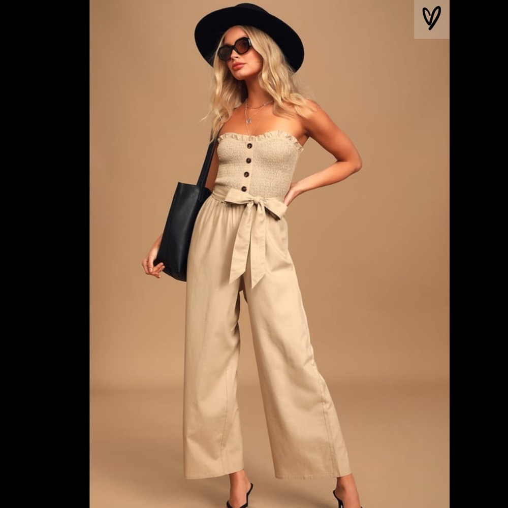 LULUS TAUPE JUMPSUIT